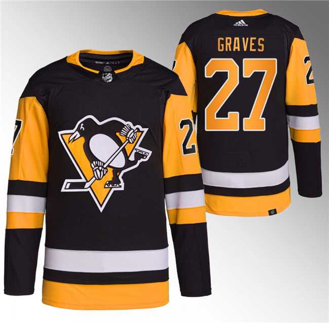 Men%27s Pittsburgh Penguins #27 Ryan Graves Black Stitched Jersey
